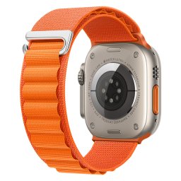 Curea nylon Hoco Alpine Loop compatibila cu Apple Watch 1/2/3/4/5/6/SE/7/8, 42/44/45/49mm, Portocaliu