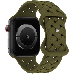 Curea silicon Hoco Flexible Bamboo compatibila cu Apple Watch 1/2/3/4/5/6/SE, 38/40/41mm, Oliv