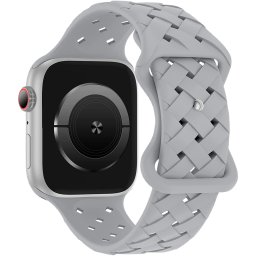 Curea silicon Hoco Flexible Bamboo compatibila cu Apple Watch 1/2/3/4/5/6/SE, 38/40/41mm, Gri