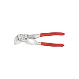 Mini cleste-cheie KNIPEX Pliers Wrench cromat, cu falci netede, 125 mm, fabricat in Germania 86 03 125