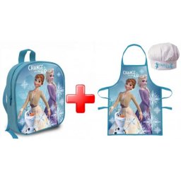 Set ghiozdan si sort bucatarie Frozen