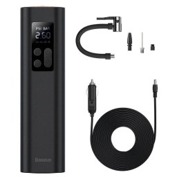 COMPRESOR AUTO Super Mini, alimentare 12 V bricheta auto, display LED, presiune maxima 3 bar, negru