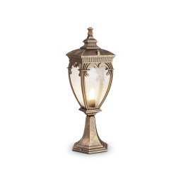 Pitic clasic iluminat exterior Fleur, 1xE27, IP44, H:48,5 cm, alamă