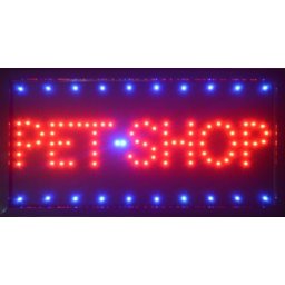 Reclama luminoasa LED - PET SHOP - de interior, 48 x 25 cm