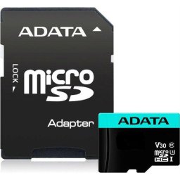 Card de memorie ADATA V30S 256 GB Premier Pro MicroSDXC Clasa 10 UHS-I U3 + Adaptor SD