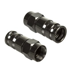 Adaptor Maclean, compresie F, RG-6, profesional, nichel, negru, MCTV-916