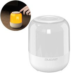Boxa portabila Y11S, Alb, Bluetooth 5.0, 5 W, Baterie 1200 mAh, Iluminare RGB, Cititor de carduri TF/SD