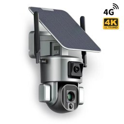 Cameră IP 4G alimentată cu baterii, cu panou solar Secutek SHT-SPB5-4G