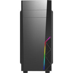 Carcasa T8 Midi-Tower, RGB - Negru
