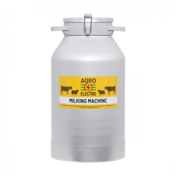 Bidon aluminiu pentru transport lapte, cu capac tip clips, 30 litri
