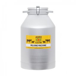 Bidon aluminiu pentru transport lapte, cu capac tip clips, 40 litri