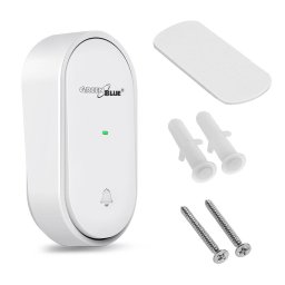 Sonerii electrice Buton emițător GreenBlue, potrivit pentru soneria GB210, fără baterie, alb, GB348