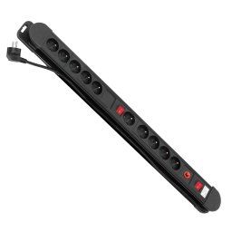 Prelungitor prelungitor 10 prize, 2 intrerupatoare, protectie la suprasarcina si semnalizare, 3680W, MCE10