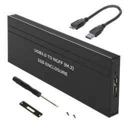 HDD Rack Maclean SSD M.2, NGFF, carcasă USB 3.0, dimensiuni 2230/2240/2260/2280, carcasă din aluminiu, MCE582