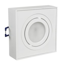 Corp de iluminat încastrat Maclean MCE464 W, cu cadru de instalare, LED GU10 MR16, halogen
