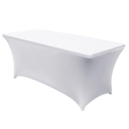 Diverse articole pentru bucatarie Husa elastica fata de masa pentru masa de catering alb , 180x75x74cm, Spandex, GB371
