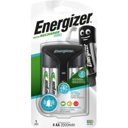 Energizer Pro ACU HR6 POW battery charger + 2 AA 2000 mAh batteries