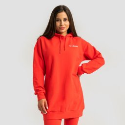 GymBeam Hanorac pentru femei Limitless Longline Hot Red XL