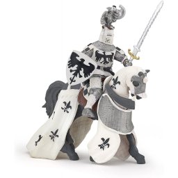 Papo Figurina Cavaler Cu Pene Alb