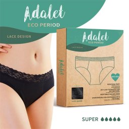 Adalet Eco Period Natura Menstrual Panty Super Black S
