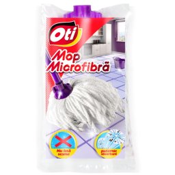 Rezerva Mop din Microfibra OTI Maimea M, Greutate 140 g, Culoare Alb Mov