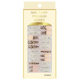 Set 24 Unghii False Reutilizabile cu Manichiura Instant Model 'Animal Print Zebra'