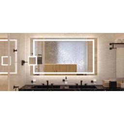 Oglinda multifunctionala Hafele AQUASYS 983.19.012, 60 cm latime, iluminare rece/calda, 1080 lm, 95 W, sistem audio, dezaburire
