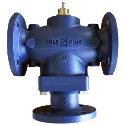Vana cu 3 cai Herz cu flanse PN16, DN 65, Kvs 63, pentru actionare electrica, cod F 4037 07