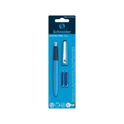 Stilou SCHNEIDER Wavy + 2 rezerve cerneala/blister, albastru