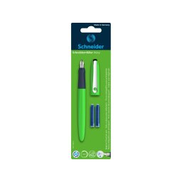 Stilou SCHNEIDER Wavy + 2 rezerve cerneala/blister, verde