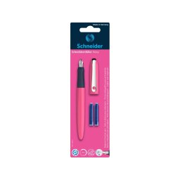 Stilou SCHNEIDER Wavy + 2 rezerve cerneala/blister, roz