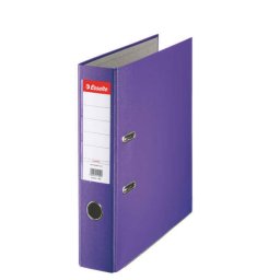 Biblioraft A4, plastifiat PP, margine metalica, 75 mm, ESSELTE Economy - mov