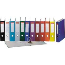 Biblioraft ESSELTE Economy, A4, plastifiat PP, margine metalica, 50 mm - portocaliu