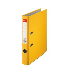 Biblioraft ESSELTE Economy, A4, plastifiat PP, margine metalica, 50 mm - galben