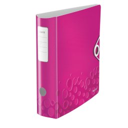 Biblioraft LEITZ Active Wow 180, A4, 75 mm, polyfoam - roz metalizat
