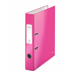 Biblioraft LEITZ 180 Wow, A4, 50mm, carton laminat - roz metalizat