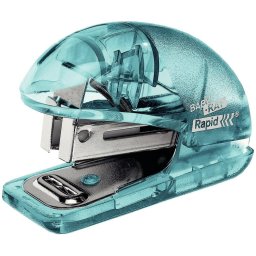 Capsator plastic Rapid Colour Ice F4, 10 coli, blister, 1000 capse 26/6 incluse, albastru