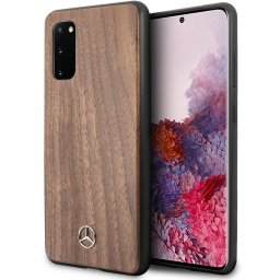 Husa Husa Plastic - TPU MERCEDES Wood pentru Samsung Galaxy S20 G980 / Samsung Galaxy S20 5G G981, Maro MEHCS62VWOLB