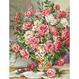 Set goblen de cusut, cu diagrama, Buchet pentru printesa, 23x30 cm