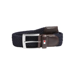 TOMMY HILFIGER Curea 'New Adan' albastru închis / maro închis