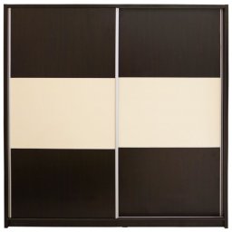 Dulap Milano cu usi culisante, 206 x 220 x 60 cm, Wenge / Vanilie
