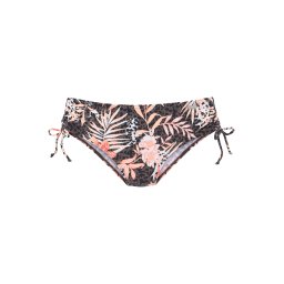 BUFFALO Slip costum de baie maro închis / portocaliu piersică / negru / alb