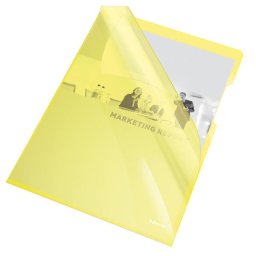 Mapa de protectie ESSELTE, A4, cristal, 150 microni, 25 buc/set - galben