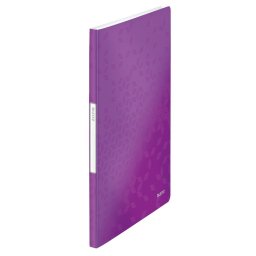 Mapa de prezentare LEITZ WOW, coperta moale, PP, A4, 20 de folii, mov