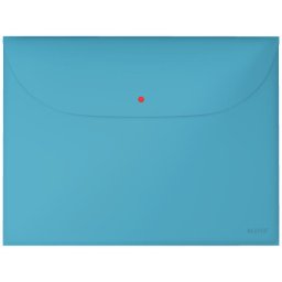 Mapa de protectie LEITZ Cosy, PP, A4, cu capsa si buzunar exterior, 50 coli, 3 buc/set, albastru ce