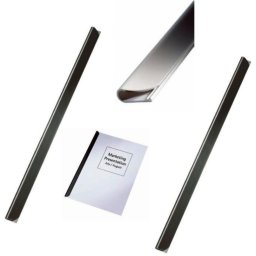 Sina legare documente LEITZ, plastic, A4, 9 mm, 90 coli, 25 buc/set, negru