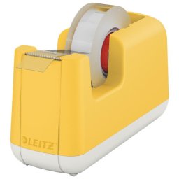 Accesorii birotica Dispenser pentru banda adeziva LEITZ Cosy, PS, banda inclusa, galben chihlimbar