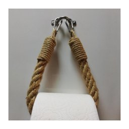 Suport de hârtie igienică din frânghie BORU 22x14 cm maro