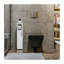 Dulap cu suport pentru hârtie igienică STAR 65x15 cm alb