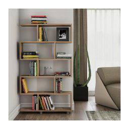 Bibliotecă ELIF 156x90 cm maro